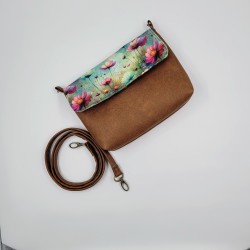 Abendtasche / Clutch, Kunstleder braun