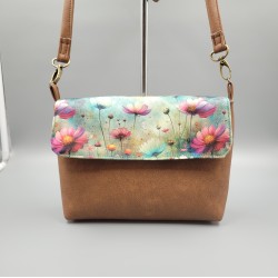 Abendtasche / Clutch, Kunstleder braun
